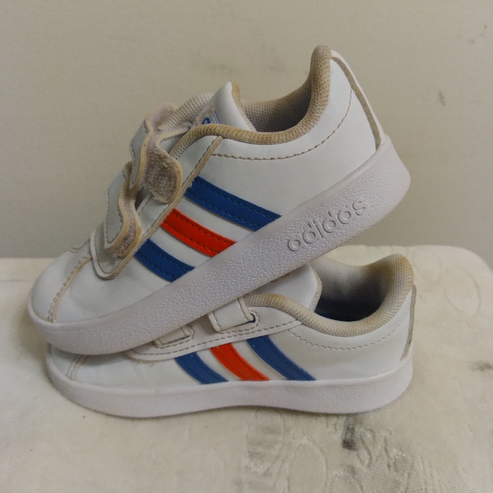 Kids ADIDAS Red White Blue Sneakers Size 8K - 5 Inches Inside KIDS - Picture 16 of 16
